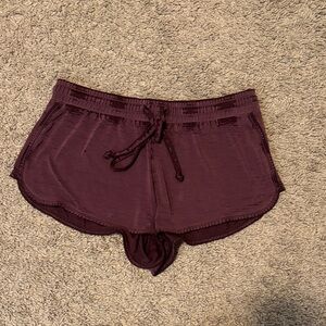 Aerie Burgundy Lounge Shorts